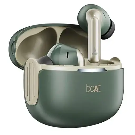 boAt 2025 Launch Airdopes 219, 4Mics ENx Tech, 40 Hrs Battery, Best in Segment for Calling, Free Music Streaming,13mm Drivers, Bluetooth Earbuds, TWS Ear Buds Wireless Earphones with mic (Forest Sage)